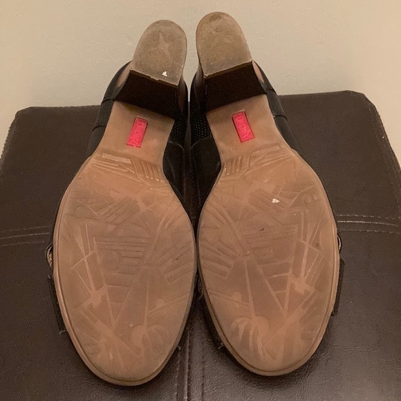 Pikolinos Black Stacked Heel Peep Toe Shoes - Picture 11 of 14